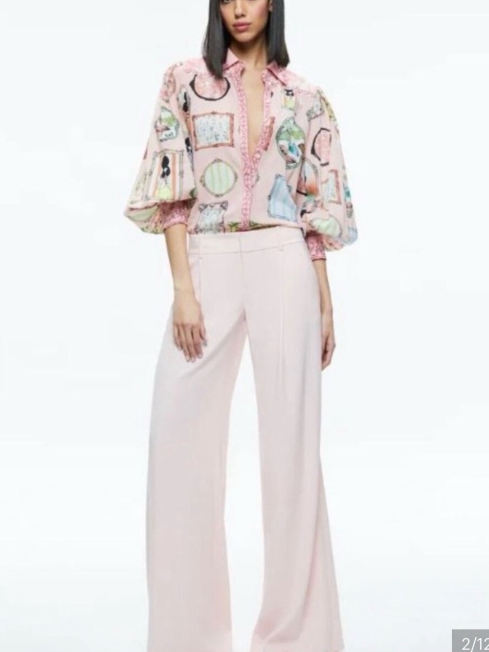 Alice + Olivia Tiffie Blouse - Picture 4 of 8